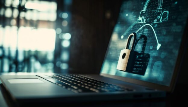 Security system locks data